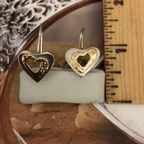 Silpada Sterling Silver Heart Shaped Earring - Picture 6 of 7